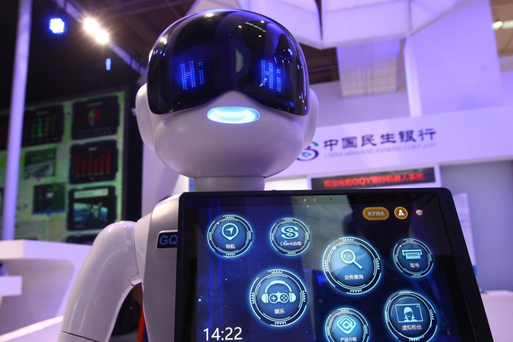 A bank robot at the 2016 World Robot Conference in Beijing. The advent of artificial intelligence has added one more competing field to the intense technological rivalry between China and the United States. Photo: Simon Song