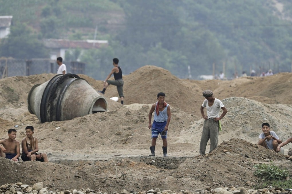 Aa construction site on the outskirts of Hamhung, North Korea’s second-largest city, where workers unearthed a rusted but still potentially deadly mortar round in February. Photo: AP