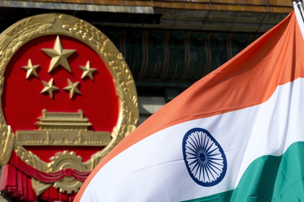 The Indian national flag flying outside the Great Hall of the People in Beijing. Photo: Associated Press