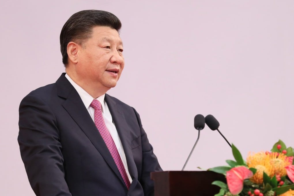 President Xi Jinping gives a speech during his visit to Hong Kong to celebrate the 20th anniversary of the handover. Photo: Xinhua