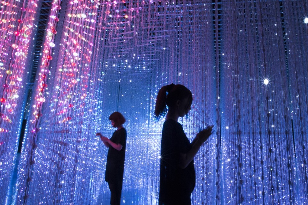 A light installation in the ArtScience Museum illuminates the creative processes.