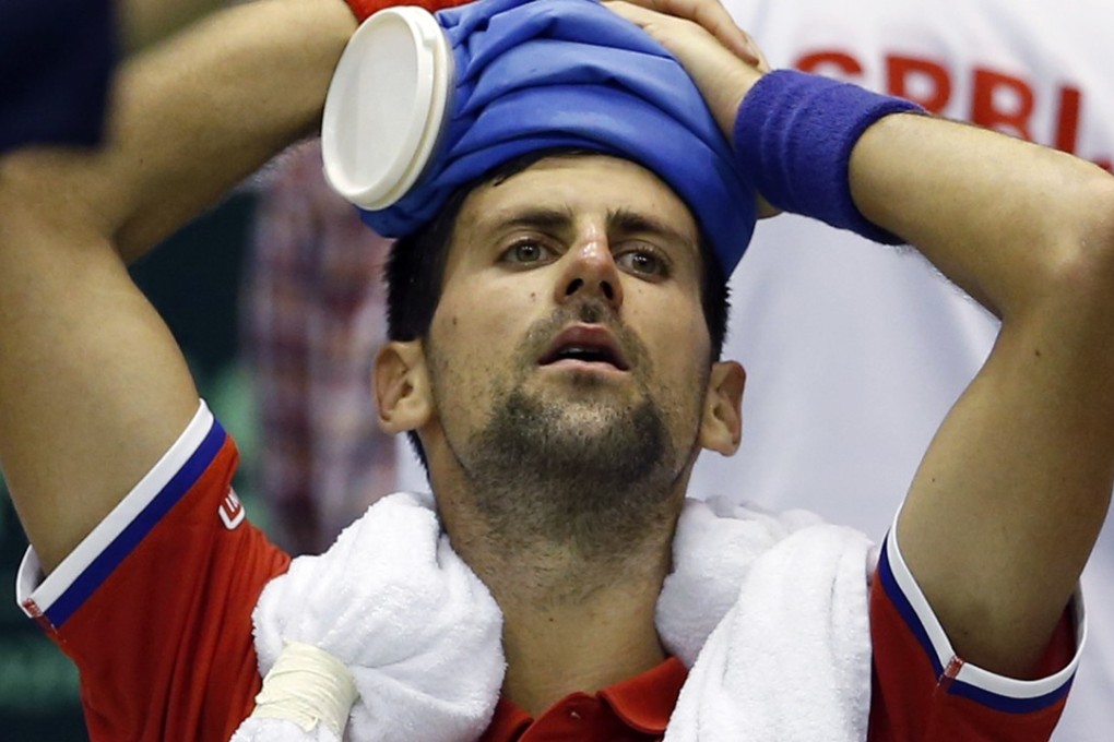 Novak Djokovic is taking the rest of the year off to allow his injured elbow to heal. Photos: AP