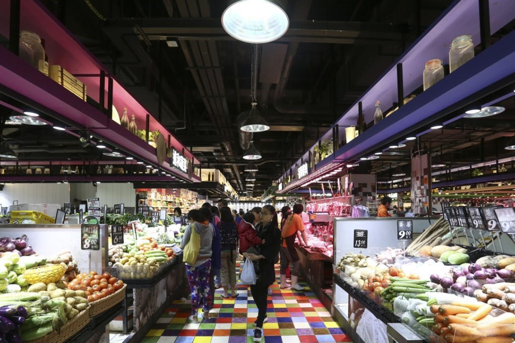 This image shows the interior of the newly renovated Siu Sai Wan market with high end features as of December 2015.Photo: SCMP/JONATHAN WONG