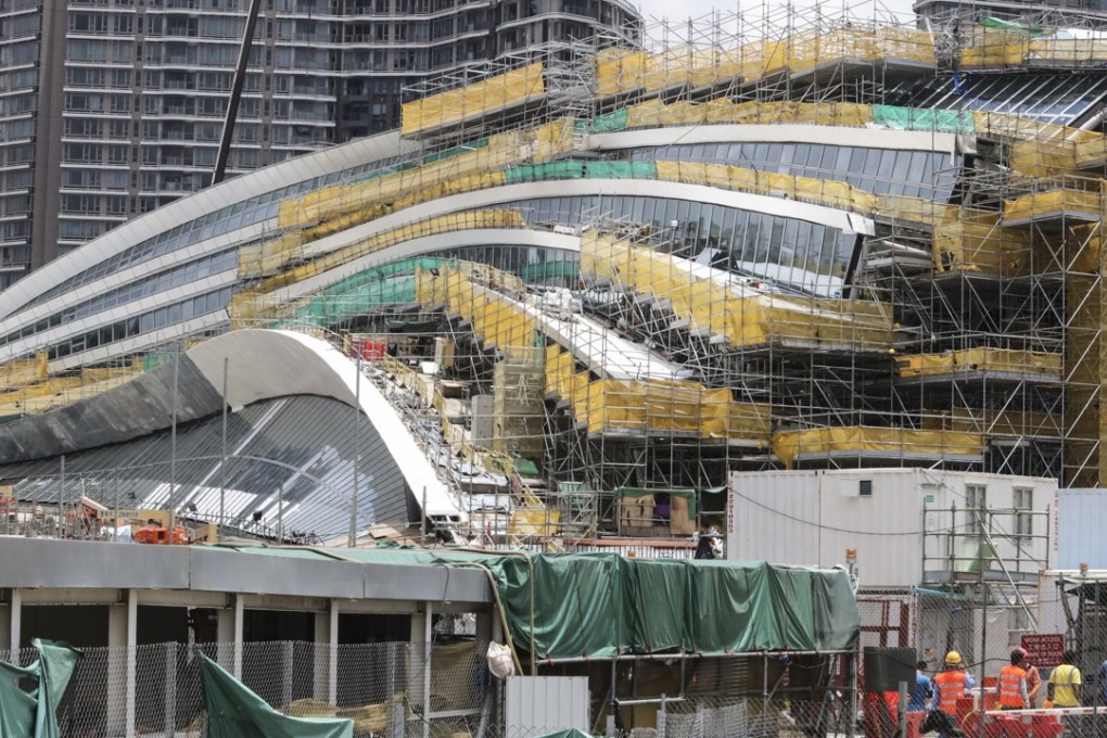 Construction work nearing completion on the West Kowloon Terminus of the high-speed rail link. Photo: Felix Wong