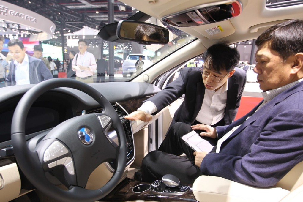 Chinese buyers of electric vehicles can receive up to US$9,700 worth of subsidies this year, which is only half of what was offered three years ago. Photo: Simon Song