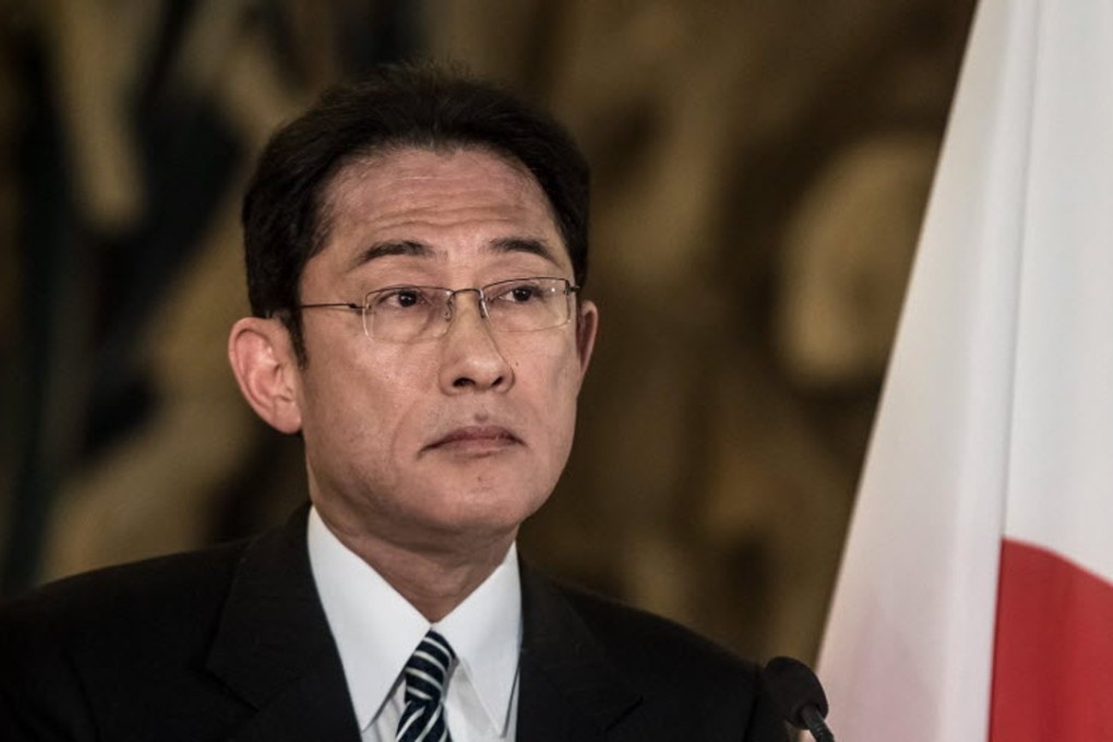 Japanese Foreign Minister Fumio Kishida, seen here in a file photo, has announced sanctions on two Chinese companies as Tokyo seeks to ramp up the pressure on Pyongyang. Photo: EPA