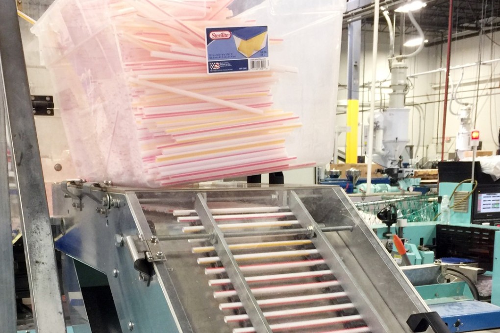Fuling Global churns out a million straws a day at its US$5 million factory in Allentown. Photo: Robert Delaney