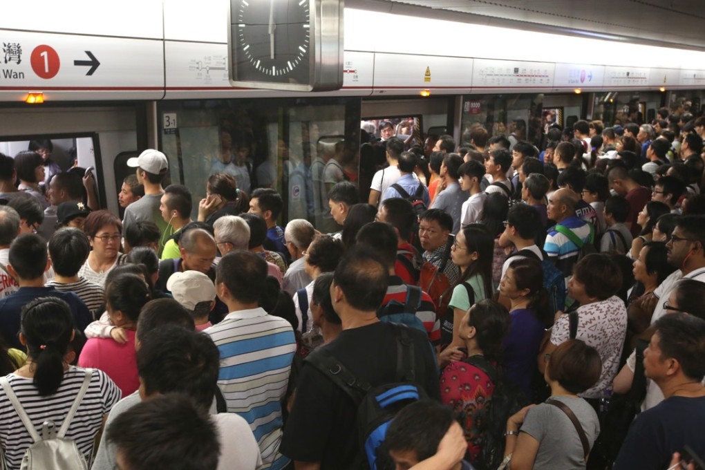 Prince Edward station in Kowloon saw a backlog of commuters on Friday afternoon. Photo: Sam Tsang