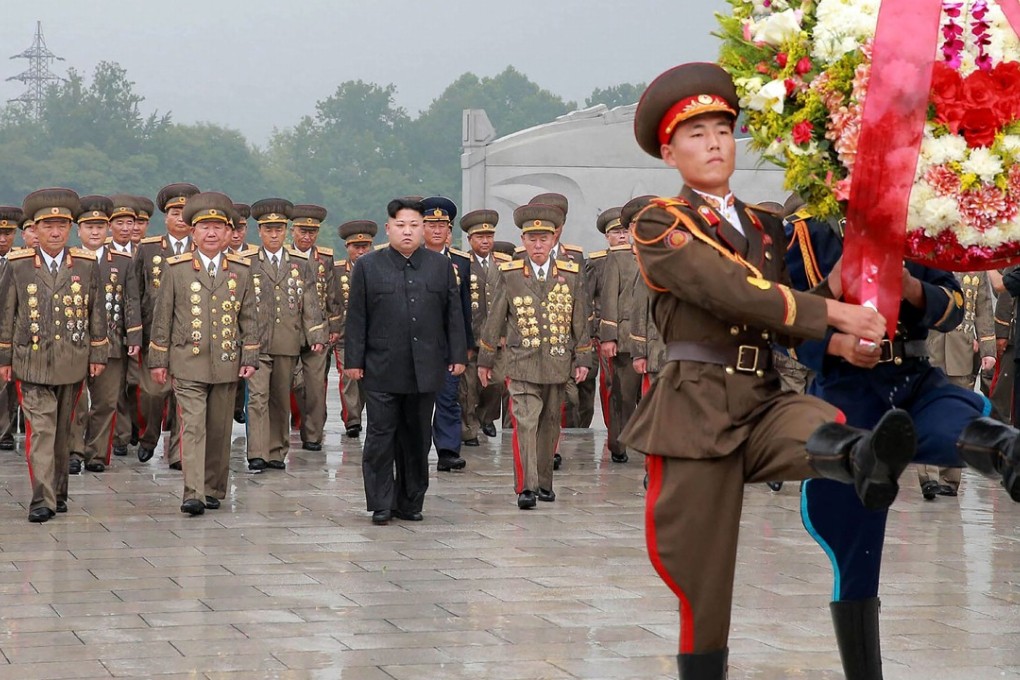 North Korean leader Kim Jong-un leads a memorial ceremony at the Fatherland Liberation War Martyrs Cemetery in Pyongyang on July 27, the 64th anniversary of the Korean War armistice agreement. Photo: AFP/KCNA via KNS