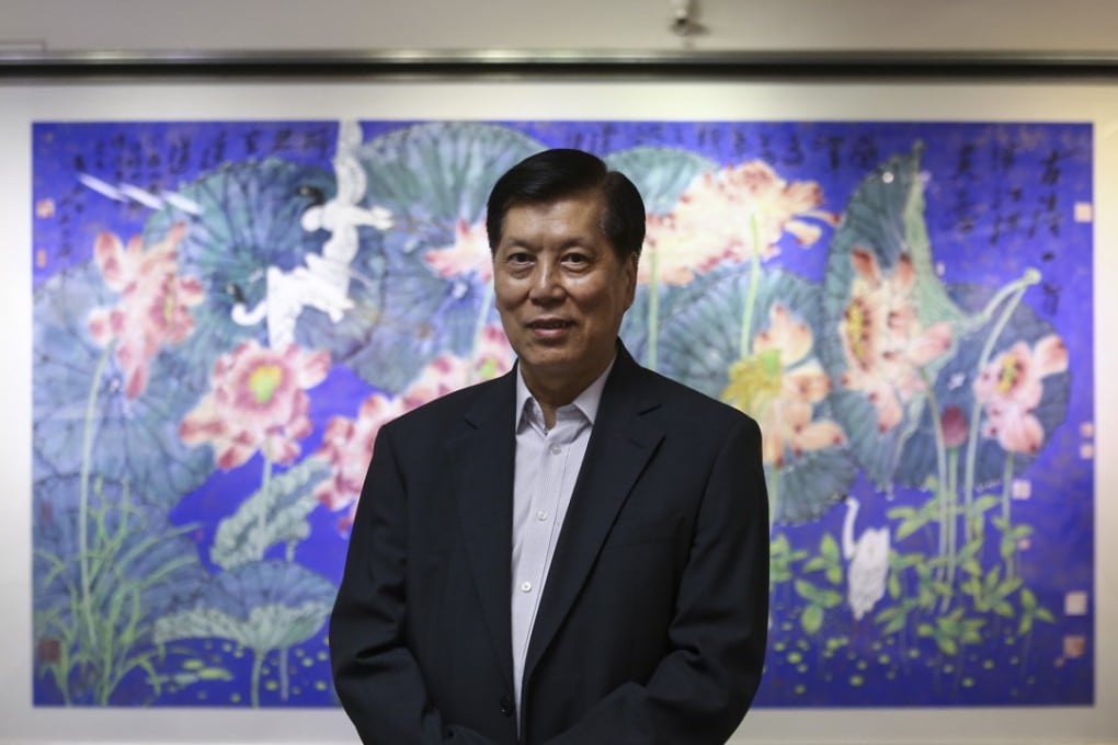 Kwok Ho-mun with works bound for the Ink Global 2017 exhibition. Photo: Jonathan Wong