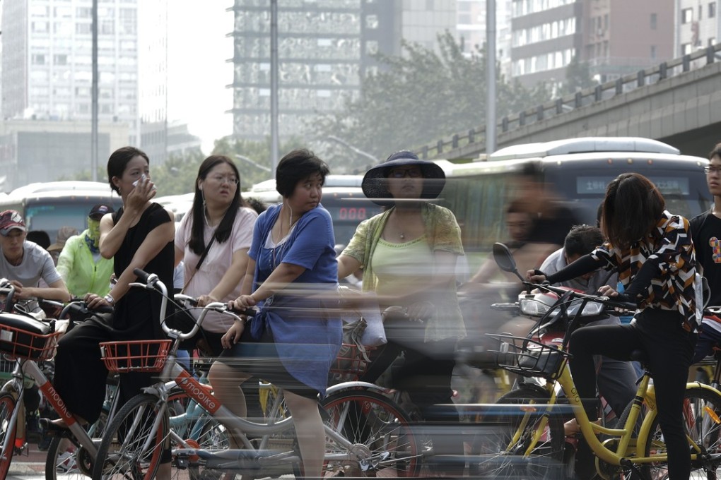 A busy junction in the centre of Beijing. Photo: AP