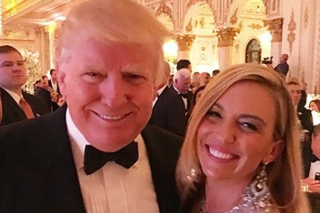 US President Donald Trump with Lynn Aronberg, in a photo posted to Aronberg's website. Photo: Lynnaronberg.com