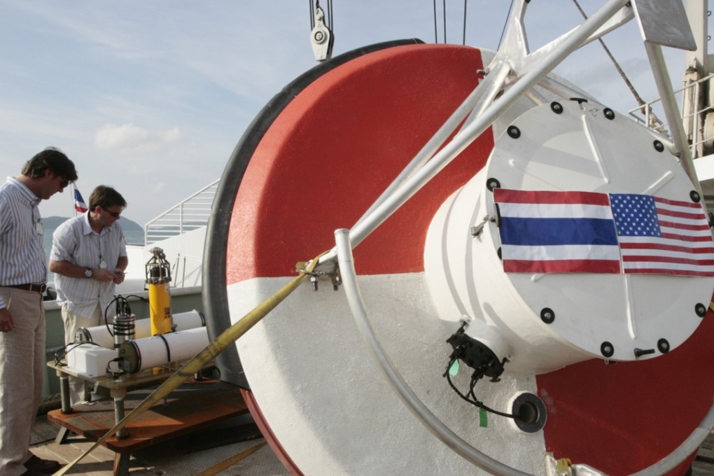 A tsunami detection buoy in Phuket. File photo: Reuters
