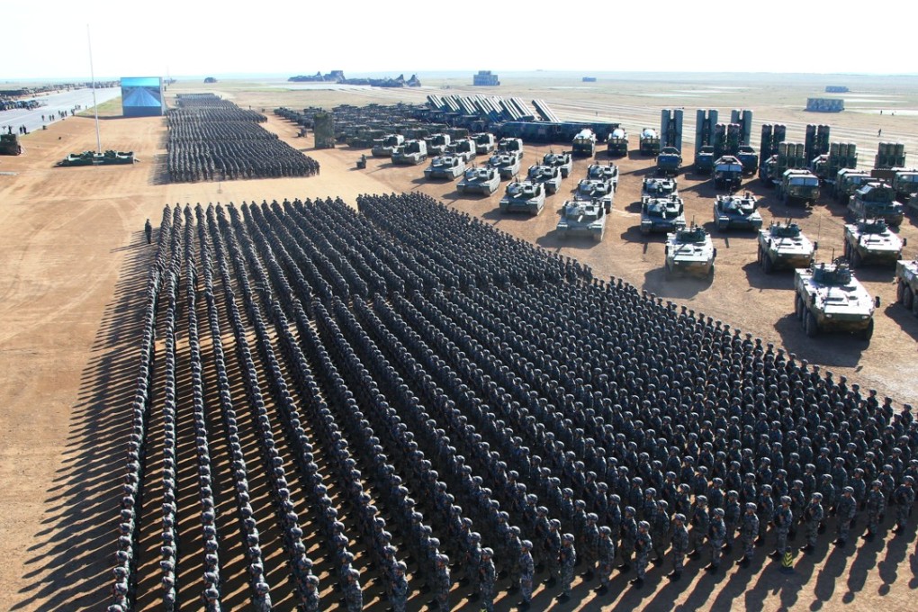 Troops prepare for a military parade at the Zhurihe training base in Inner Mongolia on Sunday. Photo: Xinhua