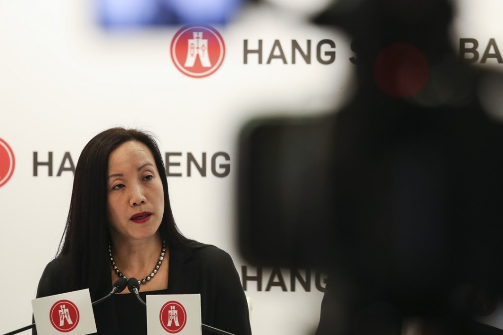Hang Seng Bank chief executive Louisa Cheang hosted the bank’s 2017 interim results briefing on Monday. Photo: Nora Tam