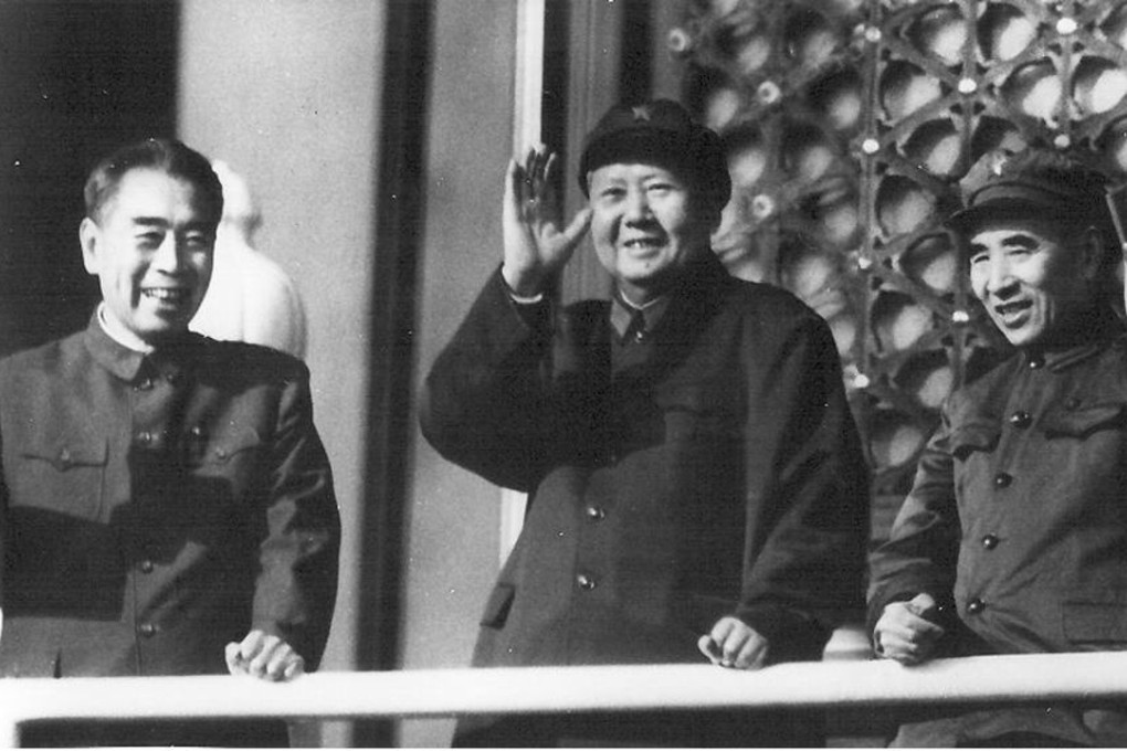 (From left) Zhou Enlai, Mao Zedong and Lin Biao during the 18th anniversary of the founding of the People’s Republic of China in 1967. Photo: AFP