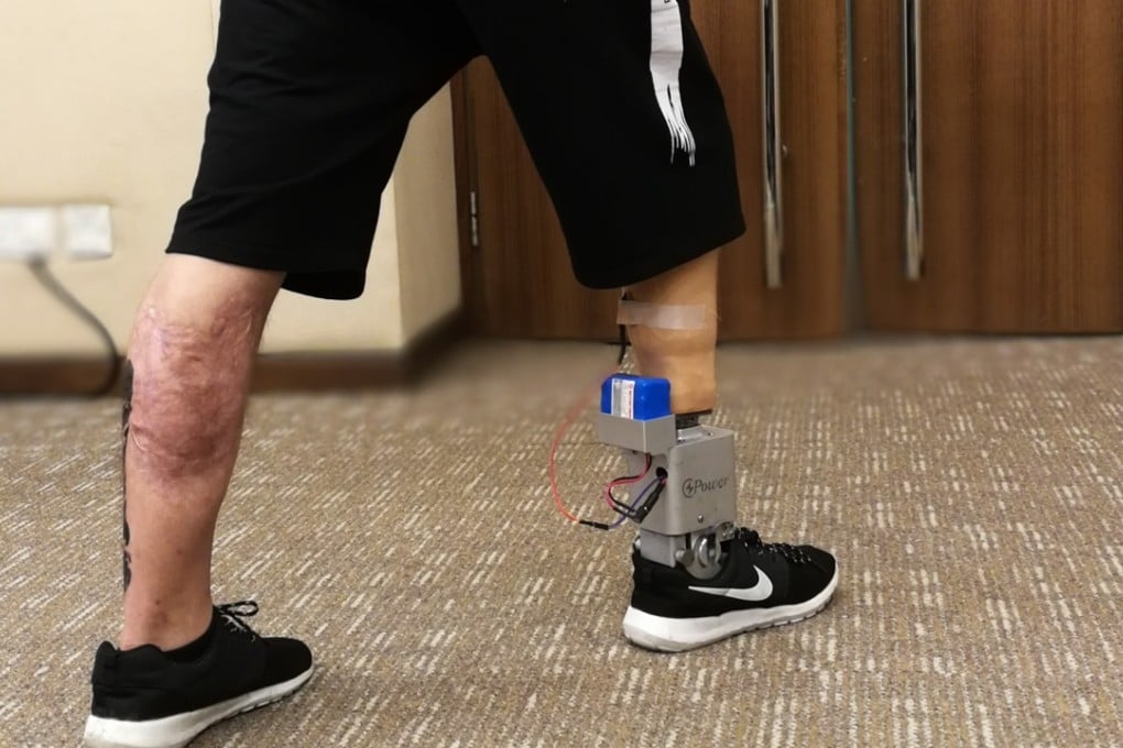 Liu Yuanfu said the leg provided power from the heel. Photo: Xinqi Su