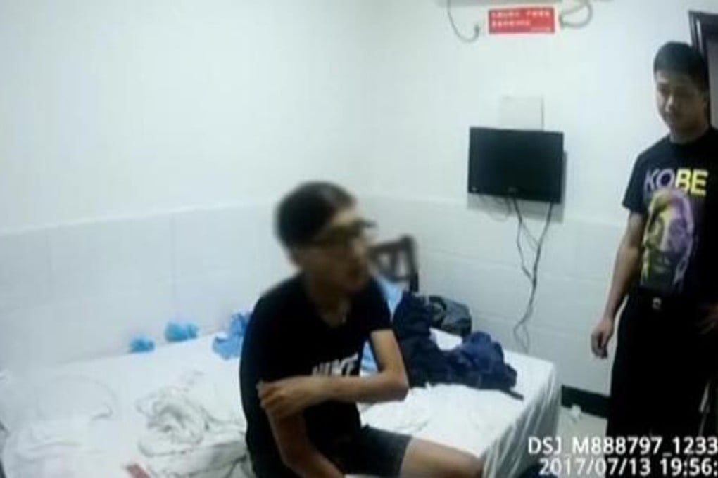 The student, identified only as Zhu, is seen in a video with one of two other men who have since been arrested. Photo: Handout