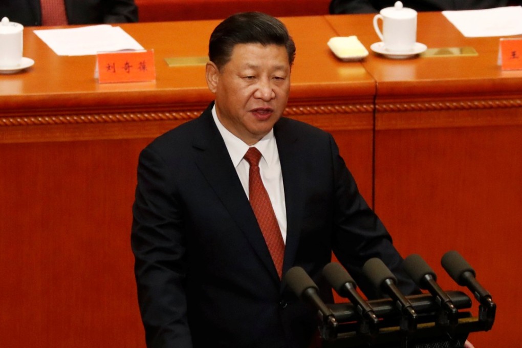 Chinese President Xi Jinping speaks during a ceremony to mark the 90th anniversary of the founding of the People’s Liberation Army at the Great Hall of the People in Beijing on Tuesday. Photo: Reuters