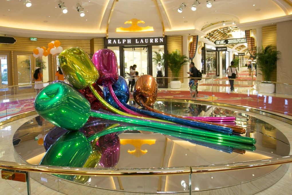 Tulips, by Jeff Koons, part of the impressive art collection at Wynn Palace. Photo: May Tse