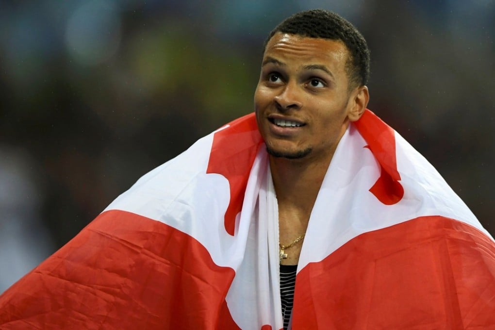 Canada’s Andre De Grasse said he was devastated to be missing out on the worlds. Photo: Reuters