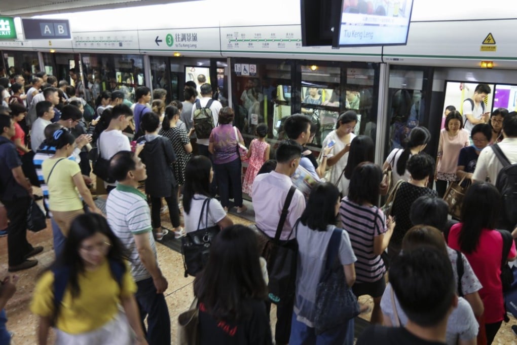 A packed Mong Kok Station in Hong Kong. Photo: Felix Wong