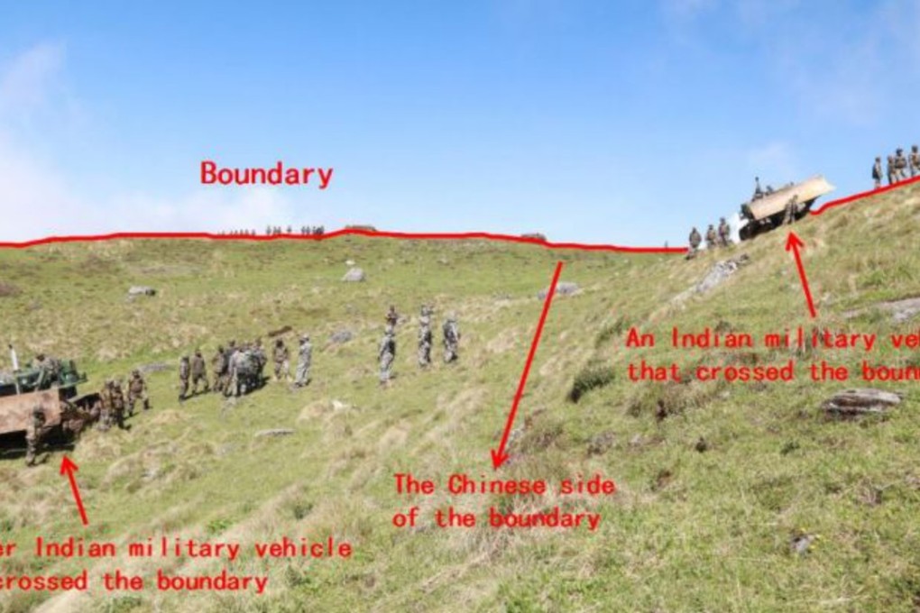 A Chinese position paper on its border row with India includes a graphic showing Indian troops. Photo: Xinhua