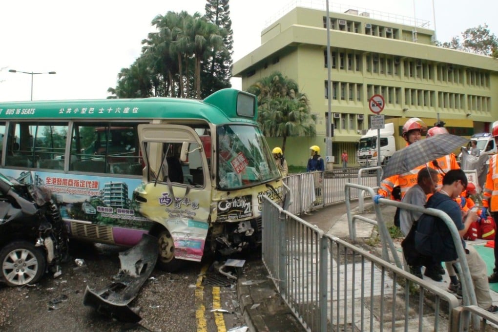 A police spokesman said 17 people were hurt in the accident. Photo: Handout