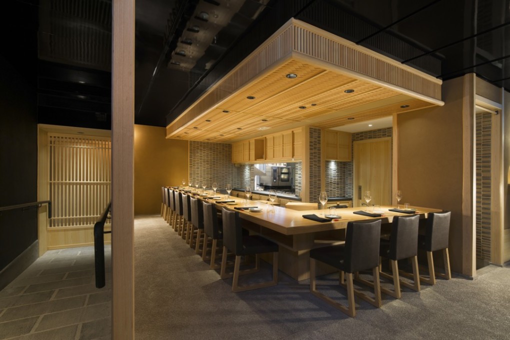 The interior of Haku in Tsim Sha Tsui.
