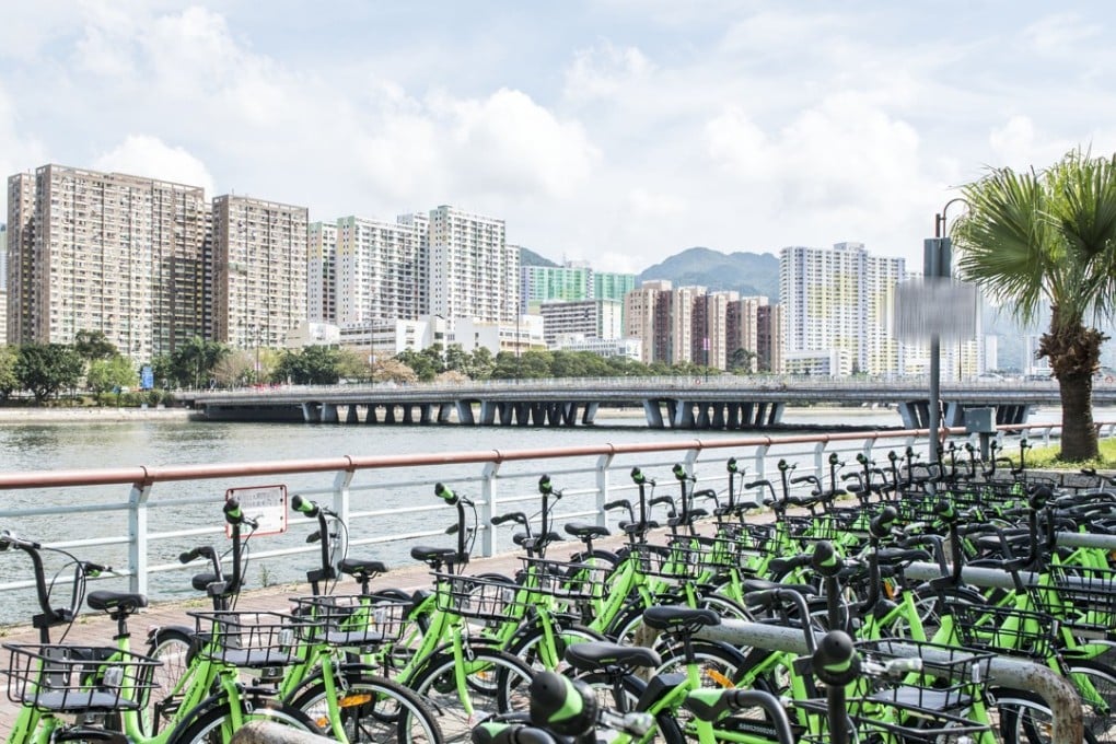 Goobee.bikes parked in Sha Tin. Photo: Handout