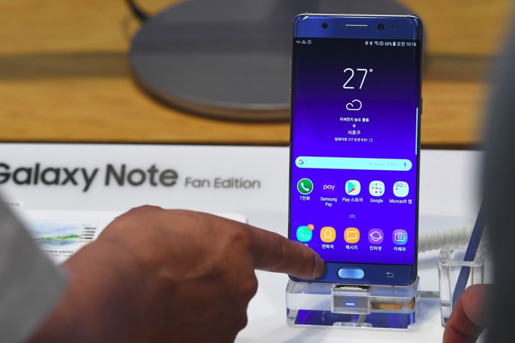 Samsung was the biggest smartphone seller in the second quarter of 2017, delivering some 79.8 million handsets for a 23.3 per cent market share. Photo: AFP