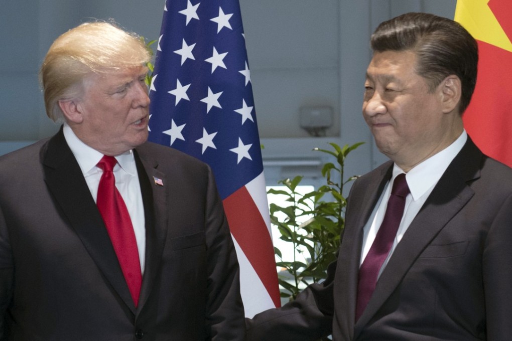 US President Donald Trump and President Xi Jinping meet on the sidelines of the G20 Summit in Hamburg, Germany, on July 8. Photo: AP