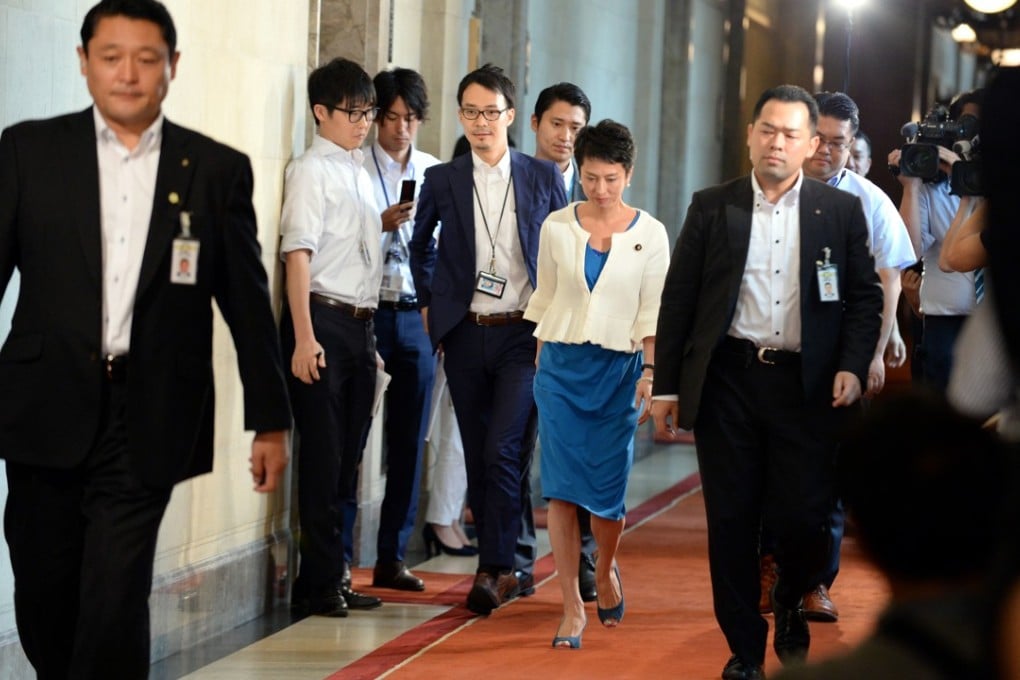 Japan's Democratic Party leader Renho walks to the parliament in Tokyo. She has announced her decision to step down as the leader of the largest opposition party. Photo: Xinhua