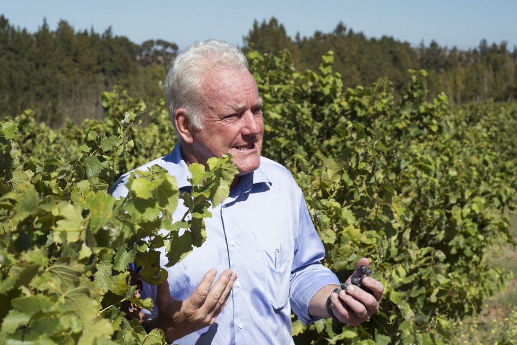 Ken Forrester at his wine estate, in Stellenbosch, South Africa. Picture: AFP