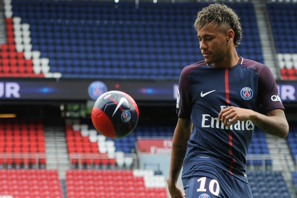 Neymar at the Parc des Princes. Photo: Xinhua