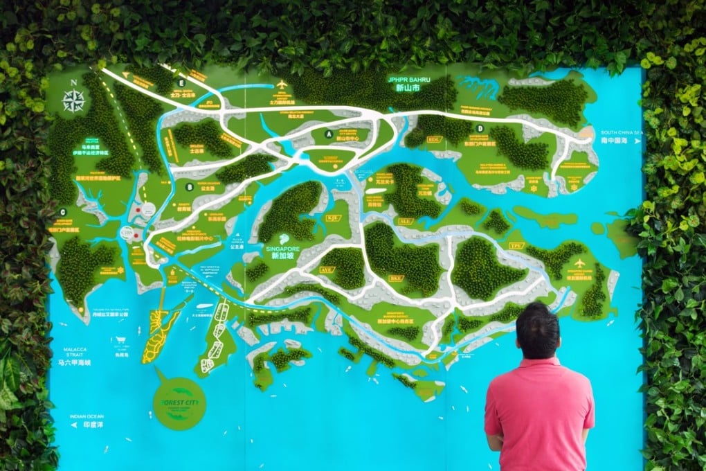 A visitor in the Forest City showroom. Photo: Bloomberg