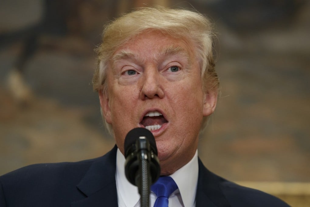 US President Donald Trump speaks in the Roosevelt Room of the White House in Washington. Photo: Associated Press