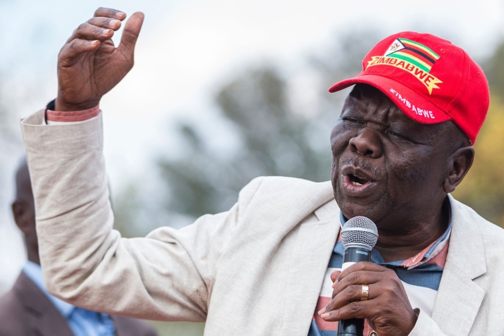 Zimbabwean opposition leader Morgan Tsvangirai addresses supporters at a rally to launch the opposition parties' coalition to fight long-time ruler Robert Mugabe in the 2018 election. Photo: AFP