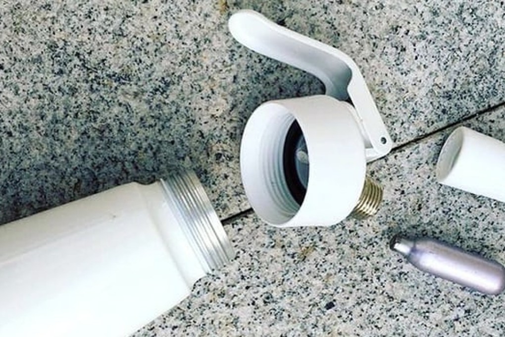 The family of Rebecca Burger posted a photo on social media of the type of dispenser that killed her. Photo: Facebook