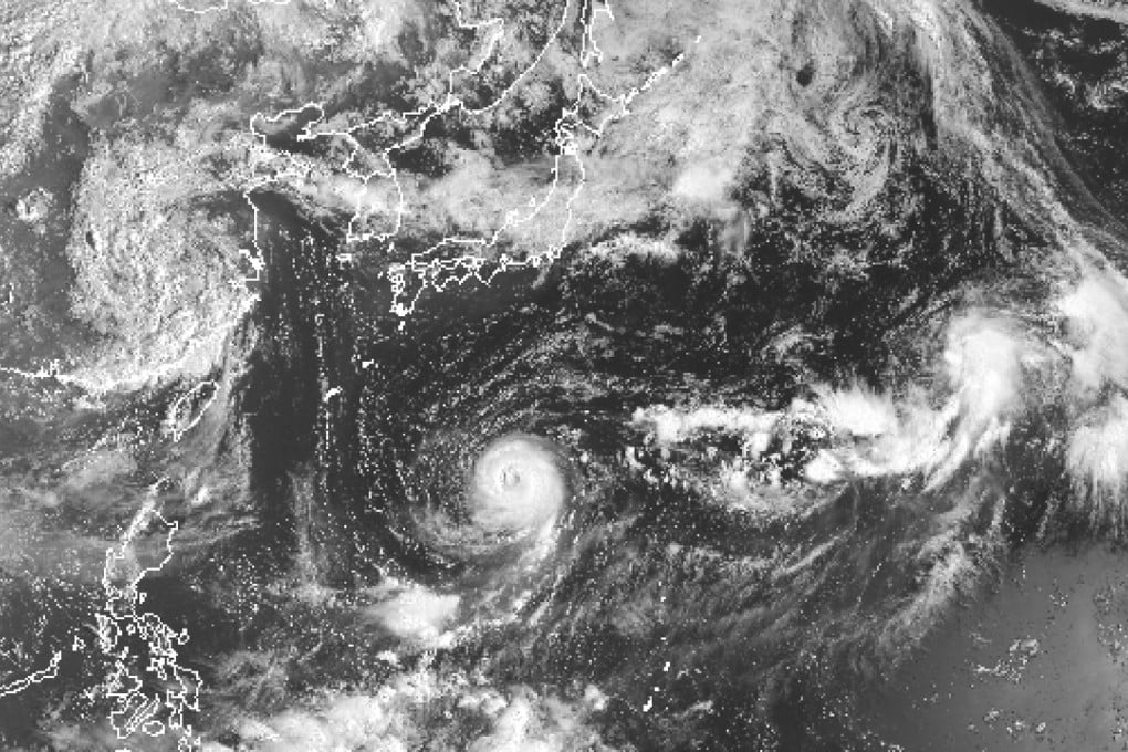 Noru was slowly moving northeast and was on course to make landfall in southwest Japan by early Monday. Photo: AP