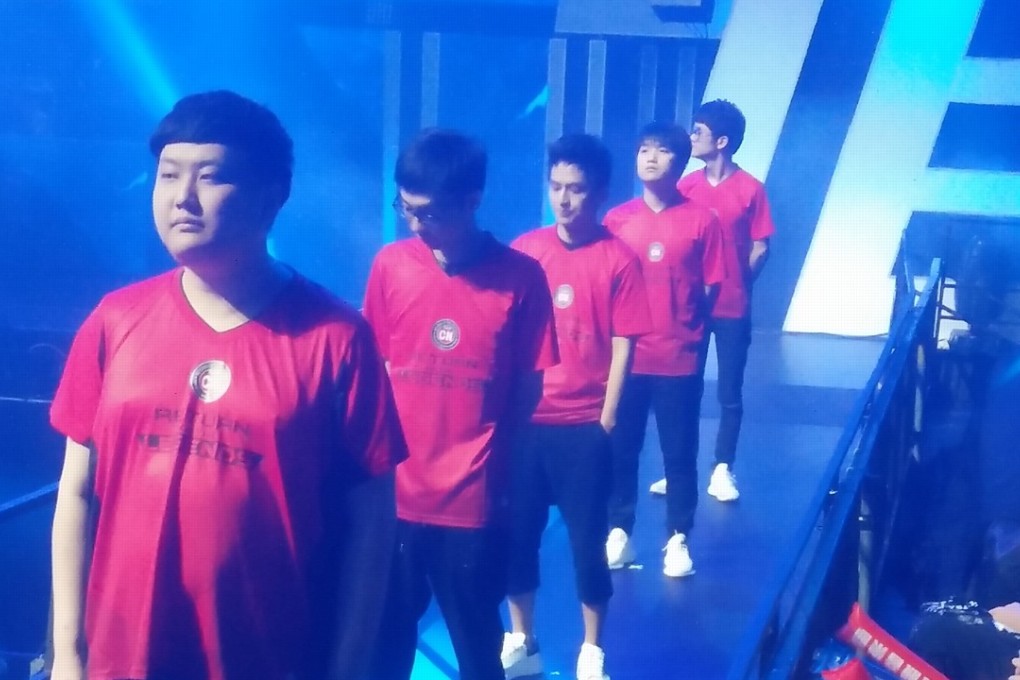 Team China prepare to face-off against Team NA. Photo: Steven Quinn