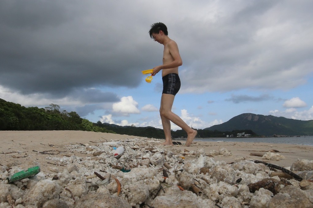 A visitor at Cheung Sha Beach, Lantau Island. Photo: K. Y. Cheng