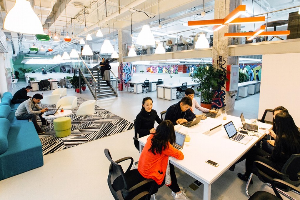 URWork’s co-working space in Beijing’s central business district. Photo: Handout