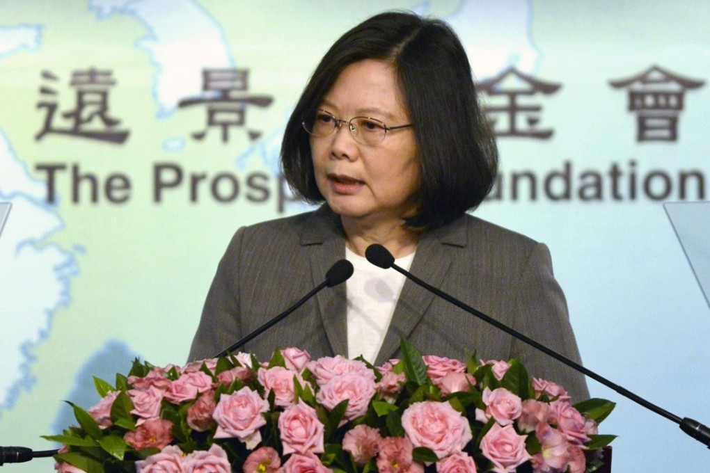 Taiwanese President Tsai Ing-wen speaks during the Asia-Pacific Security Dialogue in Taipei on Tuesday. Photo: AFP
