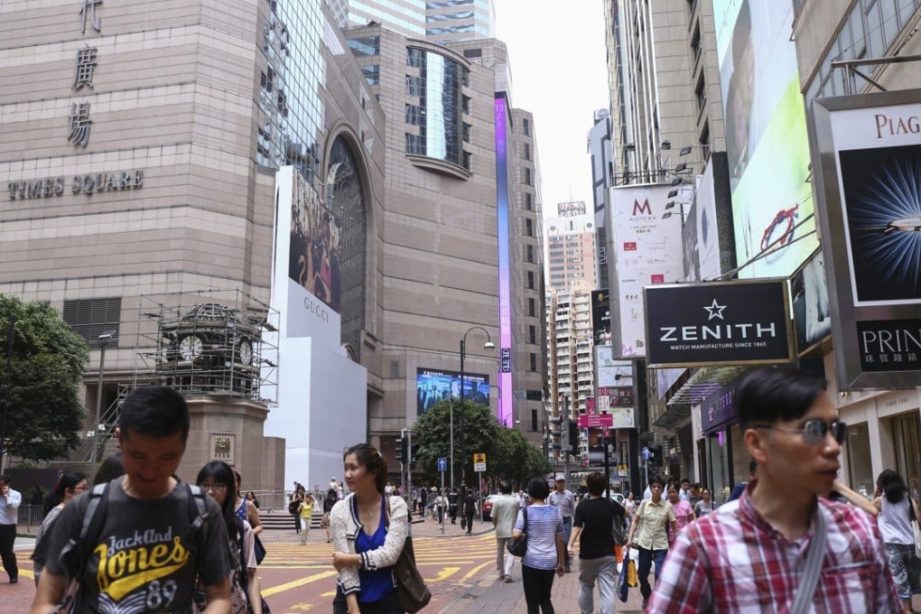 Times Square in Causeway Bay, is among the six investment properties that Wharf Holdings will spin off into a new entity. Photo: Rachel Cheung