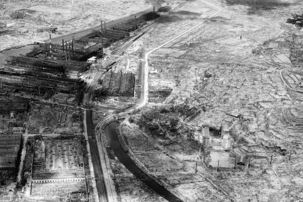 Part of the devastated city of Nagasaki following the atomic bombing. Photo: AP
