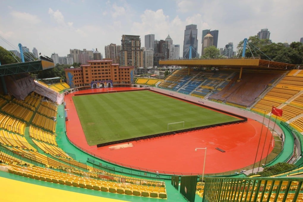The newly painted Yuexiushan Stadium, the home field of Guangzhou R&F. Photos: AFP