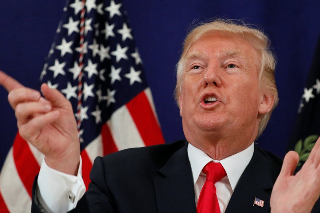 US President Donald Trump speaks to reporters after a security briefing at his golf estate in Bedminster, New Jersey. Photo: Reuters