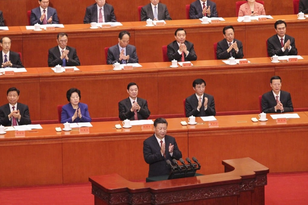 Chinese President Xi Jinping delivers a speech at the Great Hall of the People in Beijing. Photo: Simon Song