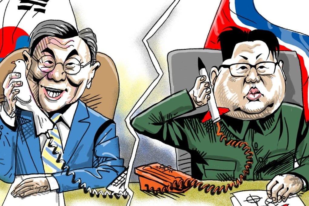 Moon Jae-in would still like nothing better than to renew the “sunshine policy” of reconciliation with North Korea, as pursued in a decade of liberal rule during the presidencies of Kim Dae-jung and Roh Moo-hyun, from 1998 to 2008. Illustration: Craig Stephens